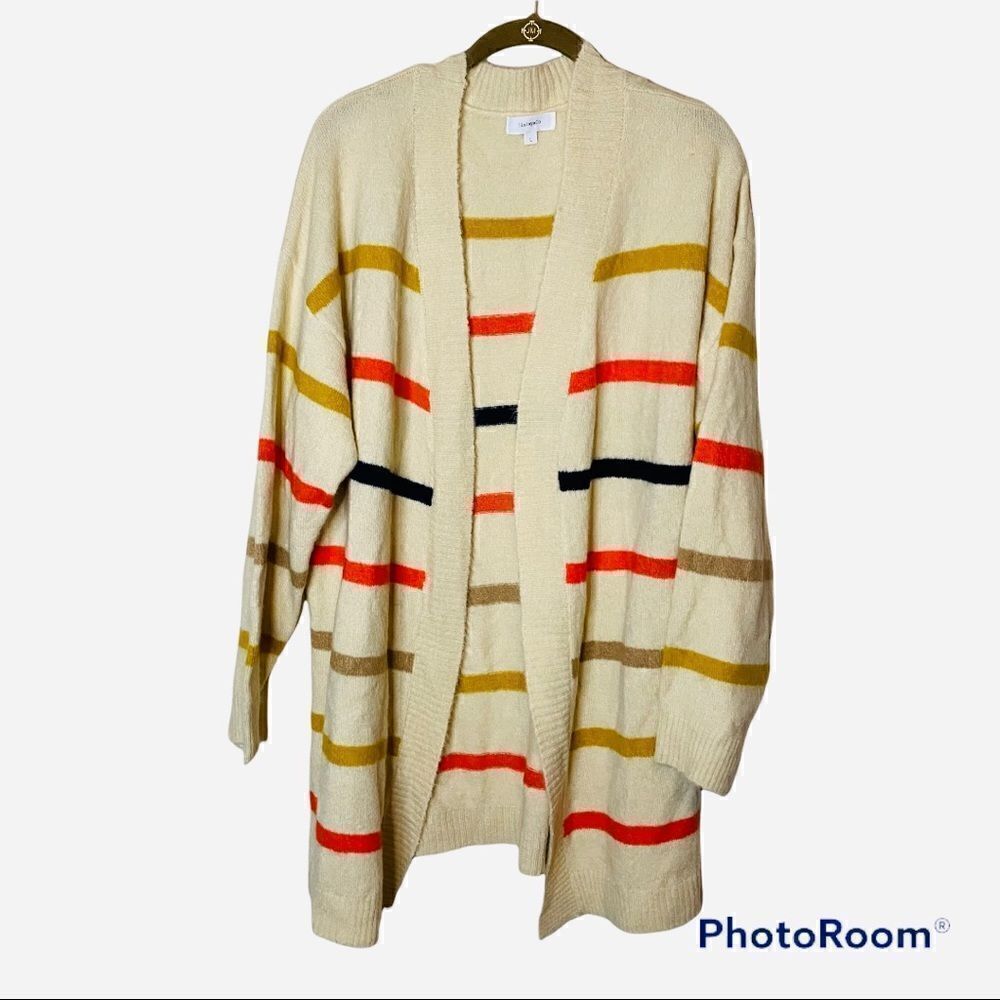 Hailey & Co Striped Open Front Cardigan - Picture 2 of 3